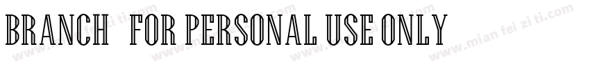 BRANCH   For Personal Use Only字体转换
